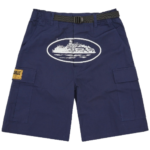 Corteiz Alcatraz Cargo Shorts in Navy Blue