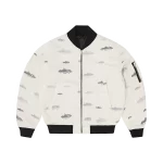 Corteiz Reversible Bomber Jacket Off-White and Black