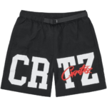 Corteiz Crtz Nylon Shorts in sleek black